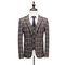 Anzüge Set 3 Stücke Hohe Qualität Männer Hochzeit Weste Hose Plaid Blazer Anzüge - Bild 6