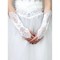 Satin Paillette Weiß Chic|Modern Brauthandschuhe - Bild 2