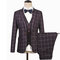 3 Stücke Plaid Herren Anzüge Tweed Männer Anzug Blazer - Bild 2