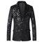 Luxus Business Revers Blazer Slim Fit Drucken Anzug Anzug - Bild 1