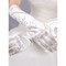 Taft Mit Kristall Weiß Brauthandschuhe - Bild 1