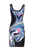 Farbe Bodycon Kleid Drucken Club Kleider