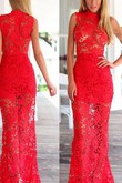 Blumen Hohl Maxikleid Rot Spitze Club Kleider