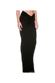 Elasthan Schwarz Detail Bodycon Maxi Polyester Rock Falten Club Kleider