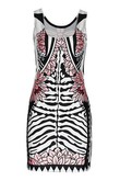 Mini Stil Kleid ärmellos Drucken Club Kleider