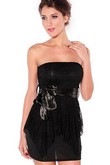 Damen Minikleid Trägerlos Sexy Polyester Club Kleider