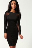 Polyester Juwel Damen Ausschnitt Bodycon Elegant Club Kleider