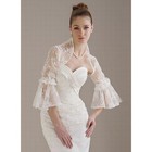 Organza Weiß Luxuriös Mit Blumen Bolero