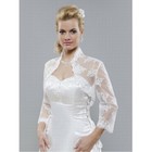 Organza Weiß Luxuriös Spitze Saum Bolero