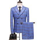 Blazer 3 Stück Anzüge Zweireiher Plaid Druck Hochzeit Anzüge Für Männer Asiatische