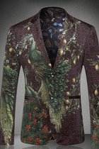 Gentleman Print Slim Fit Blazer Blazer Masculino Fashion