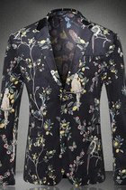 Herren Phantasie Floral Blazer Masculino Herbst Party