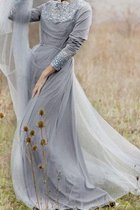 Chiffon Romantisches Brautjungfernkleid mit Gürtel mit Schleife
