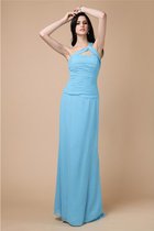 Enges Normale Taille Bodenlanges Sittsames Ballkleid mit Reißverschluss