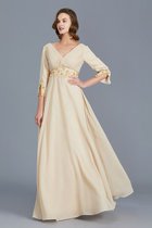 Junoesque Prinzessin Normale Taille a linie V-Ausschnitt Bodenlanges Brautmutterkleid