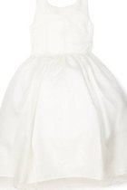 A-Line Taft Bodenlanges Blumenmädchenkleid mit Empire Taille mit Knöpfen