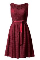 Gerüschtes Mini Konservatives Abschlusskleid mit Bordüre mit Schleife