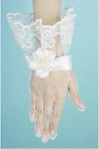 Tüll Mit Blumen Weiß Chic|Modern Brauthandschuhe