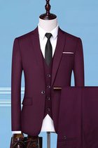 Slim Fit Hochzeit Homme Casual Kostüm Männer Anzug Wein Rot Herren Anzüge Für Hochzeit