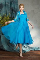 Organza Ärmellos Prinzessin Brautmutterkleid mit Empire Taille mit Applikation