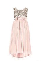 A-Line Prinzessin Bodenlanges Blumenmädchenkleid mit Blume mit Reißverschluss