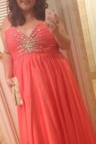 Chiffon Perlenbesetztes Übergröße Reißverschluss Bodenlanges Ballkleid