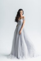 A-Linie Spaghetti Träger Perlenbesetztes Reißverschluss Elegantes Brautkleid