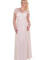 A-Linie Chiffon Normale Taille Kurze Ärmeln Bodenlanges Ballkleid