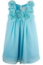 A-Linie Plissiertes Empire Taille Mini Blumenmädchenkleid mit Quadrat Ausschnitt