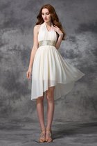 A-Linie Neckholder Prinzessin Chiffon Rocklänge-asymmetrisches Cocktailkleid