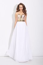Chiffon Normale Taille Reißverschluss Prinzessin Anständiges Ballkleid