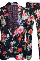 Kleid Blume Asiatische Jacke 2 Stücke Jacke + Hose