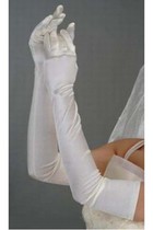 Taft Einfache Weiß Vintage|Zeitlos Brauthandschuhe
