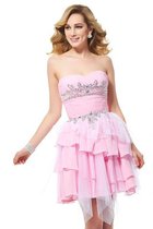 Reißverschluss Ärmelloses Normale Taille A Linie Abiballkleid mit Perlen
