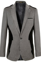 Blazer Slim Fit Casual Polyester Grau Frühling Für Männer