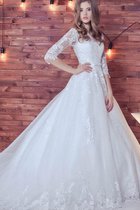 Vintage Bateau Ausschnitt Plissiertes Romantisches Brautkleid mit Schmetterlingsknoten