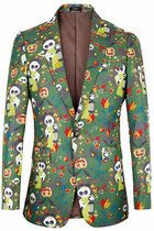 Männer Floral Luxus Blazer Casual Anzug Halloween