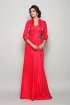 A linie Ärmelloses Breiter Träger Prinzessin Brautmutterkleid mit Empire Taille