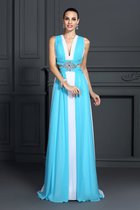 Normale Taille Prinzessin Chiffon A Linie Ballkleid mit Rüschen