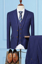 Hohe Qualität Männlichen Männer Blazer Streifen Herren Anzüge Bräutigam Smoking Anzug