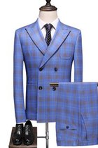 Blazer 3 Stück Anzüge Zweireiher Plaid Druck Hochzeit Anzüge Für Männer Asiatische