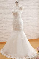 Meerjungfrau Stil Zeitloses Halle Blase Saum Formelles Brautkleid