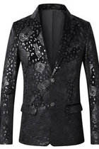 Luxus Business Revers Blazer Slim Fit Drucken Anzug Anzug