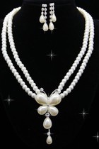 Dramatisch Luxuriös Perlenstickerei Brautschmuck