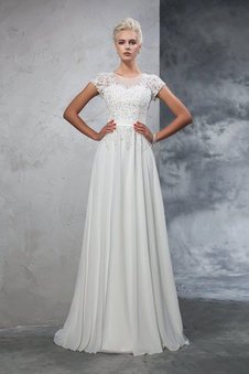 Prinzessin Sweep train Empire Taille Anständiges Brautkleid mit Applikation