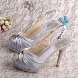 Romantisch Plattform High Heels Plateau Höhe 0.98 Zoll Brautschuhe
