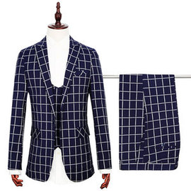 Männlichen Business Casual Plaid Anzüge Europa Hohe Qualität Männer Blazer