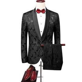 Schwarz Party Blazer Kostüm Homme Herren Anzüge Männer Anzug Slim Fit