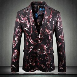 Asiatischen Neue Herren Anzüge Floral Casual Männer Vintage