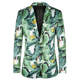 Pattern Banana Blazer Neuheiten Floral Anzug Exklusive